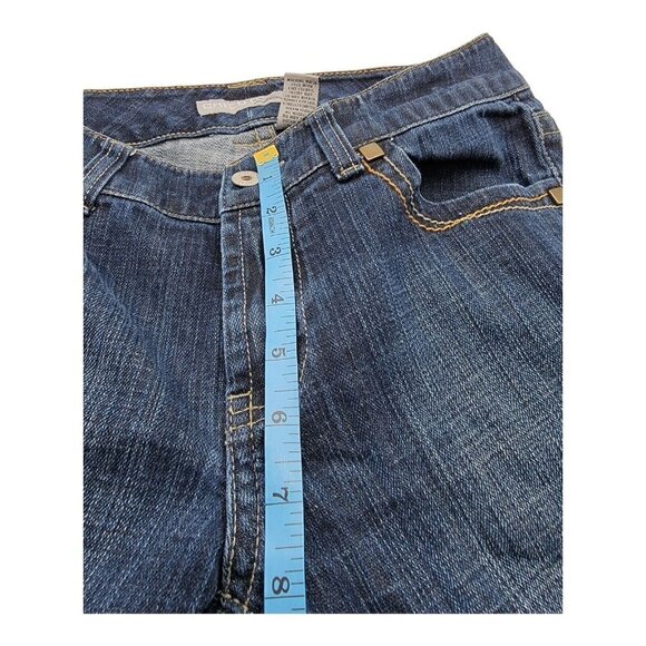 Chico's Platinum Jeans Womens Size 0Reg Dayton MR Bootcut Blue Embellished - Picture 8 of 10